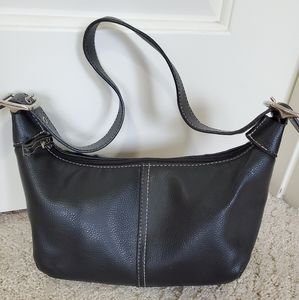 Vintage Small Black Faux Leather Handbag